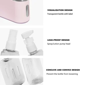 Mini Shampoo Dispenser Portable Travel Bottle Set - Image 22