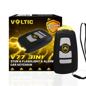 Flashlight & Alarm Car Keychain