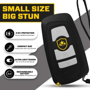 Flashlight & Alarm Car Keychain - Image 2