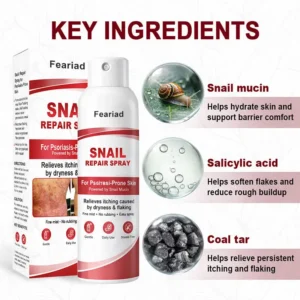 Feariad Snail Repair Spray for Itchy, Flaky Psoriasis Skin - Image 4