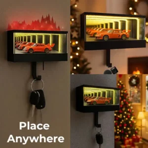 Infinity Mirror LED Garage Key Holder - Image 6