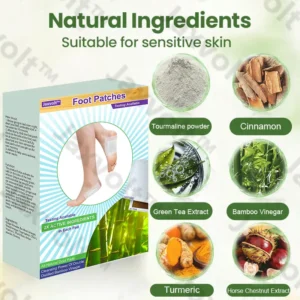 Natural Herbal Tourmaline Far Infrared Magnetic Therapy Foot Patches - Image 11