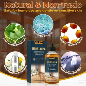 QIAWI 5-in-1 Floor Cleaner - Fast-Drying, Antibacterial, and Eco-Friendly Solution - Image 8