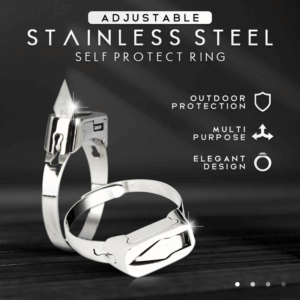 Adjustable Stainless Steel Self Protect Ring - Image 6