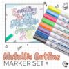 Metallic Outline Marker Set (8pcs Set)