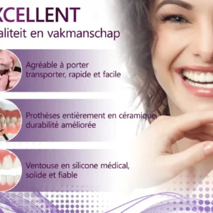 ✅Boutique officielle | Kit de prothèses dentaires en silicone 🧑🏼‍⚕️Recommandé par l'Association dentaire française (ADF) 👑👑 - Image 2