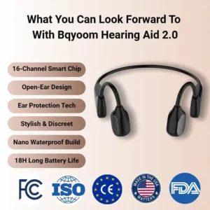 Bqyoom X1 Hear the Joy Again — Smart Bone Conduction Hearing Headphones - Image 4