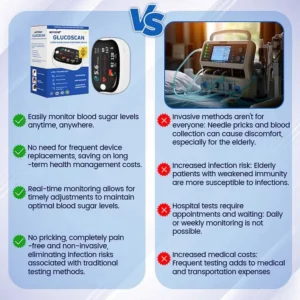 💥 2025 Limited 70% ️OFF 🩺 Laser Blood Glucose Monitoring Device 🔵 Non-invasive, Real-time Results 📲 Wireless Bluetooth Connectable - Image 5