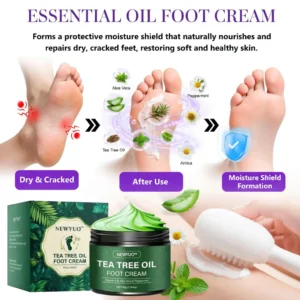 🎁 Limited-Time Offer 🎁 - Don't miss out!Tea Tree Oil Foot Cream (Repairs Dry Cracked Heels, Soothes Tired Feet, Eliminates Odor & Restores Soft Skin) - Image 10