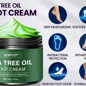 🎁 Limited-Time Offer 🎁 - Don't miss out!Tea Tree Oil Foot Cream (Repairs Dry Cracked Heels, Soothes Tired Feet, Eliminates Odor & Restores Soft Skin) - Image 11