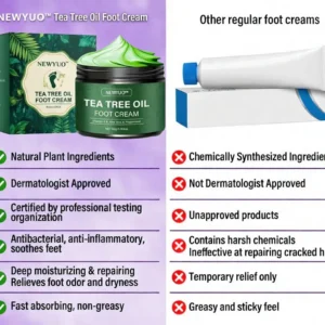 🎁 Limited-Time Offer 🎁 - Don't miss out!Tea Tree Oil Foot Cream (Repairs Dry Cracked Heels, Soothes Tired Feet, Eliminates Odor & Restores Soft Skin) - Image 2