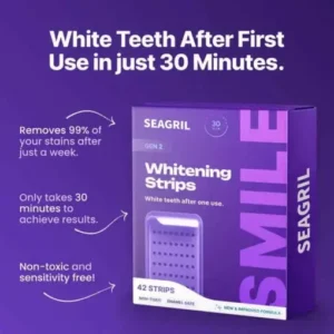 Purple Teeth Whitening Strips 7/21 Treatments Peroxide-Free Enamel Safe No Tooth Sensitivity - Image 8