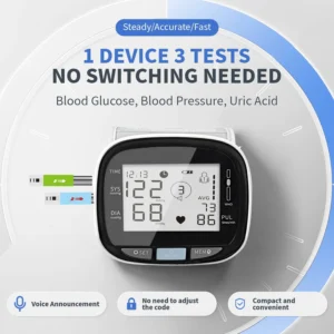 Heart Month Bundle: 3-in-1 Home Monitor for Blood Pressure, Glucose & Uric Acid