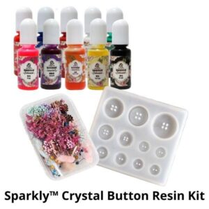 Sparkly Crystal Button Resin Kit