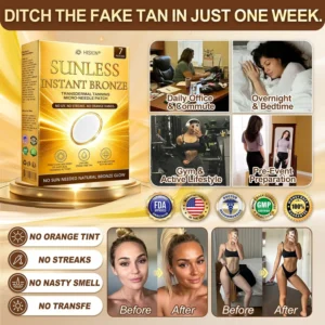 Hiskin Sunless Tanning Microneedle Patch | DHA-Free Bronze Glow - Image 8