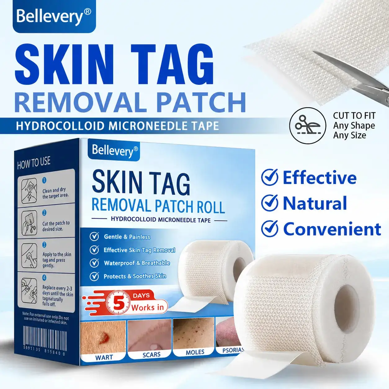 Bellevery Microneedle Patch Roll