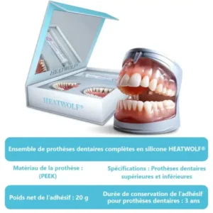 Boutique Officielle | 🌟Ensemble Complet de Dentiers en Silicone 🧑🏼‍⚕️Recommandé par l’Association Dentaire Française (ADF) - Image 5