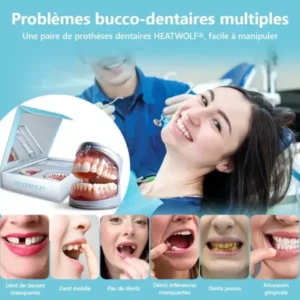 Boutique Officielle | 🌟Ensemble Complet de Dentiers en Silicone 🧑🏼‍⚕️Recommandé par l’Association Dentaire Française (ADF)