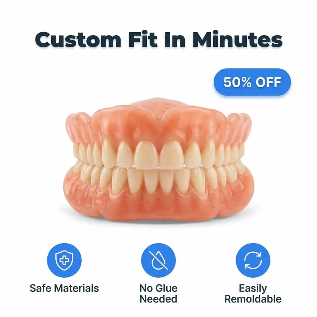 Custom Fit Denture Set | Adhesive-Free Suction Fit Dentures