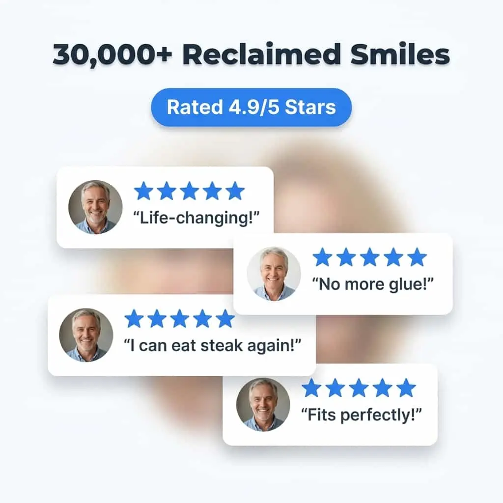 Custom Fit Denture Set | Adhesive-Free Suction Fit Dentures - Image 8