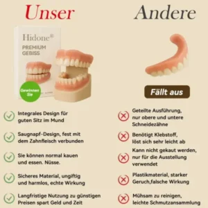 Hidone Premium Gebiss & Zahnprothese aus Silikon kaufen - Image 3