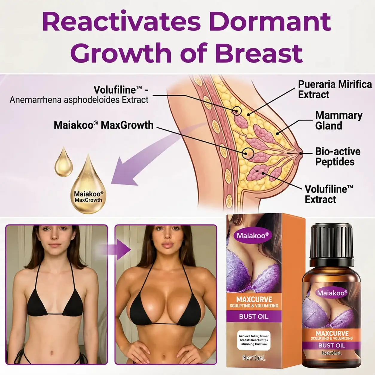 MaxCurve Sculpting & Volumizing Bust Oil - Image 6