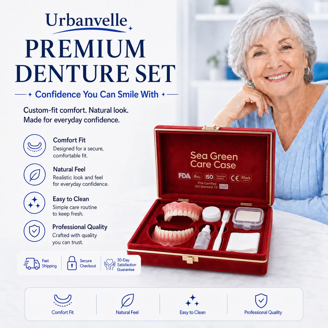 🥇 🦷 Premium Dentures for 90% of People — Designed for Everyday Comfort