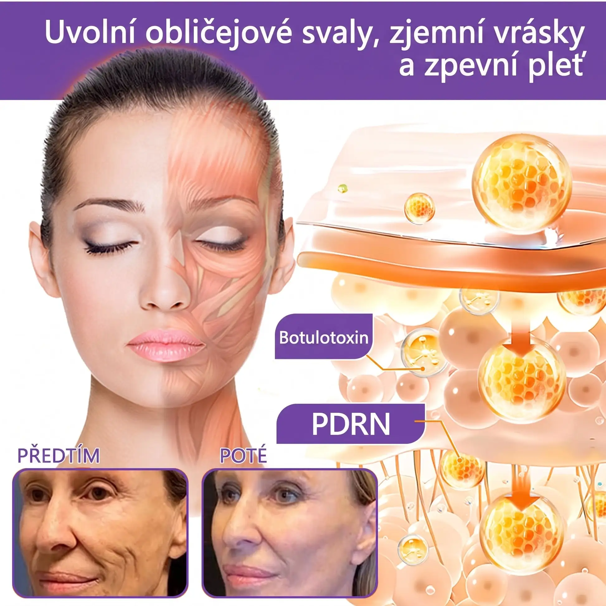PDRN Multi-Peptide masážní tělový krém s masážním válečkem - Image 12