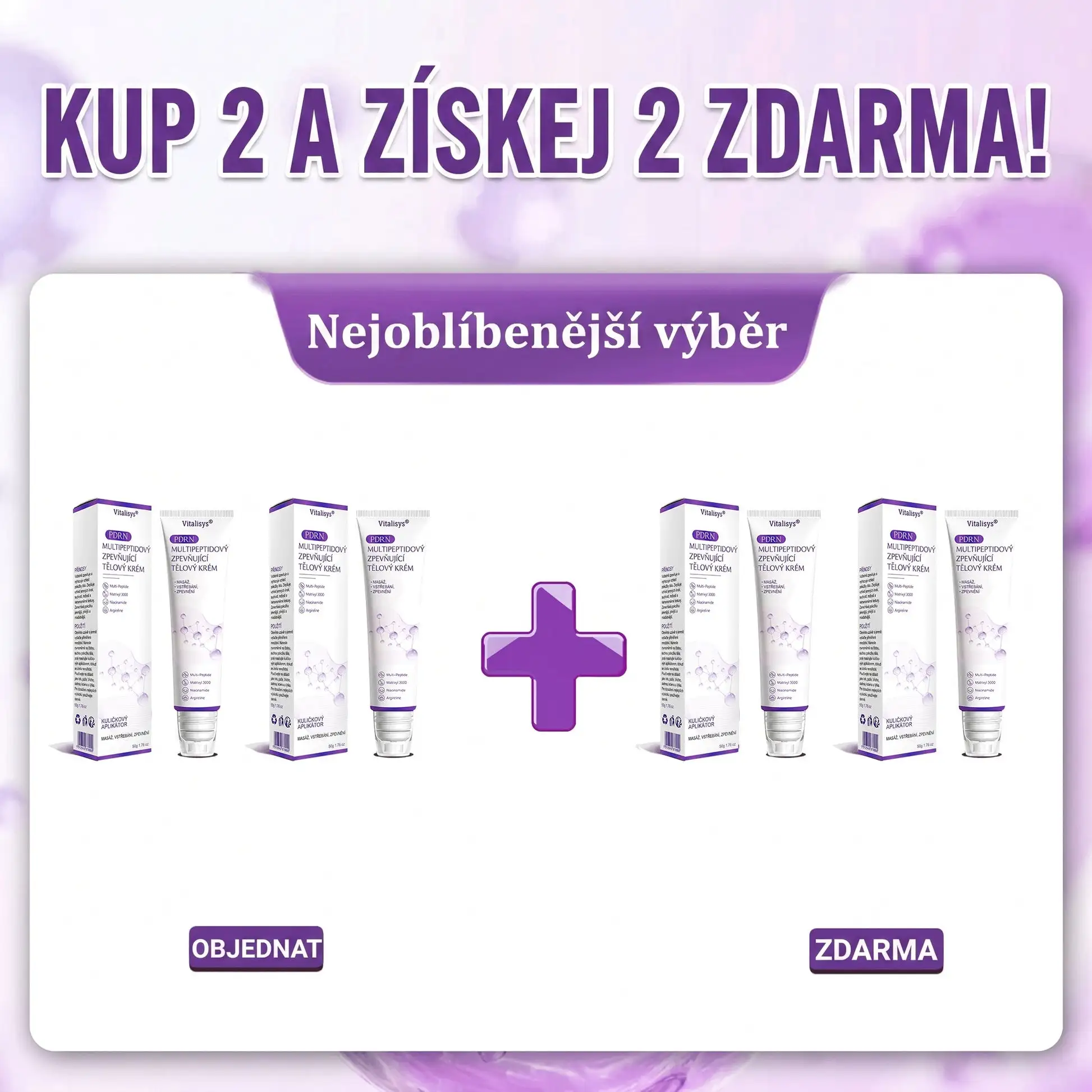 PDRN Multi-Peptide masážní tělový krém s masážním válečkem - Image 20